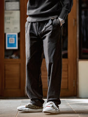 ダブルプリーツ コットン スラックス