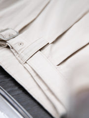 ダブルプリーツ コットン スラックス