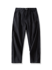 ダブルプリーツ コットン スラックス