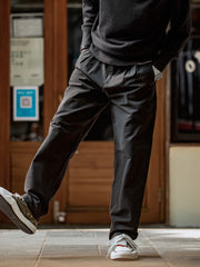 ダブルプリーツ コットン スラックス