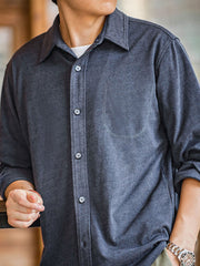 星空柄 無地 襟付きシャツ