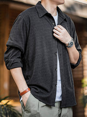 微起毛 Uステッチ ワークシャツ