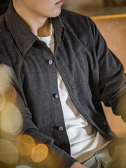 星空柄 無地 襟付きシャツ