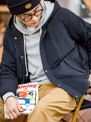 ネイビーフード付き 中綿ジャケット