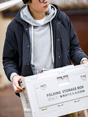 ネイビーフード付き 中綿ジャケット