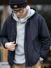 ネイビーフード付き 中綿ジャケット