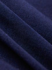 藍染め 刺繍ドロップショルダーTシャツ