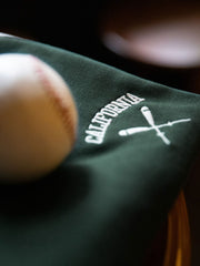 ダークグリーン色 刺繍ポロシャツ