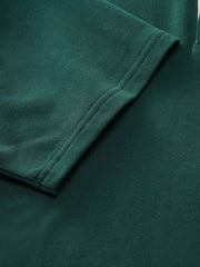 ダークグリーン色 刺繍ポロシャツ