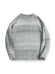 グラデーション ラウンド ネック ニットセーター