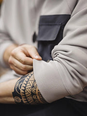 機能ポケットコンビ 配色切り替え長袖Tシャツ