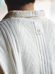 プレッピースタイル ジャカード ニット ポロシャツ