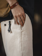 ホワイトデニム ストレートパンツ