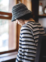 立体織り ニットバケットハット