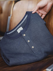 ヘンリーネック ワッフル Tシャツ