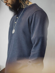 ヘンリーネック ワッフル Tシャツ