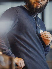 ヘンリーネック ワッフル Tシャツ