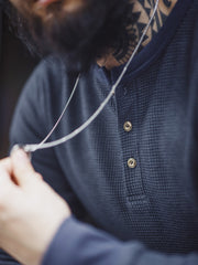 ヘンリーネック ワッフル Tシャツ