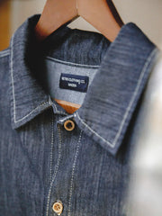 ポケット ステッチ デニム 長袖シャツ