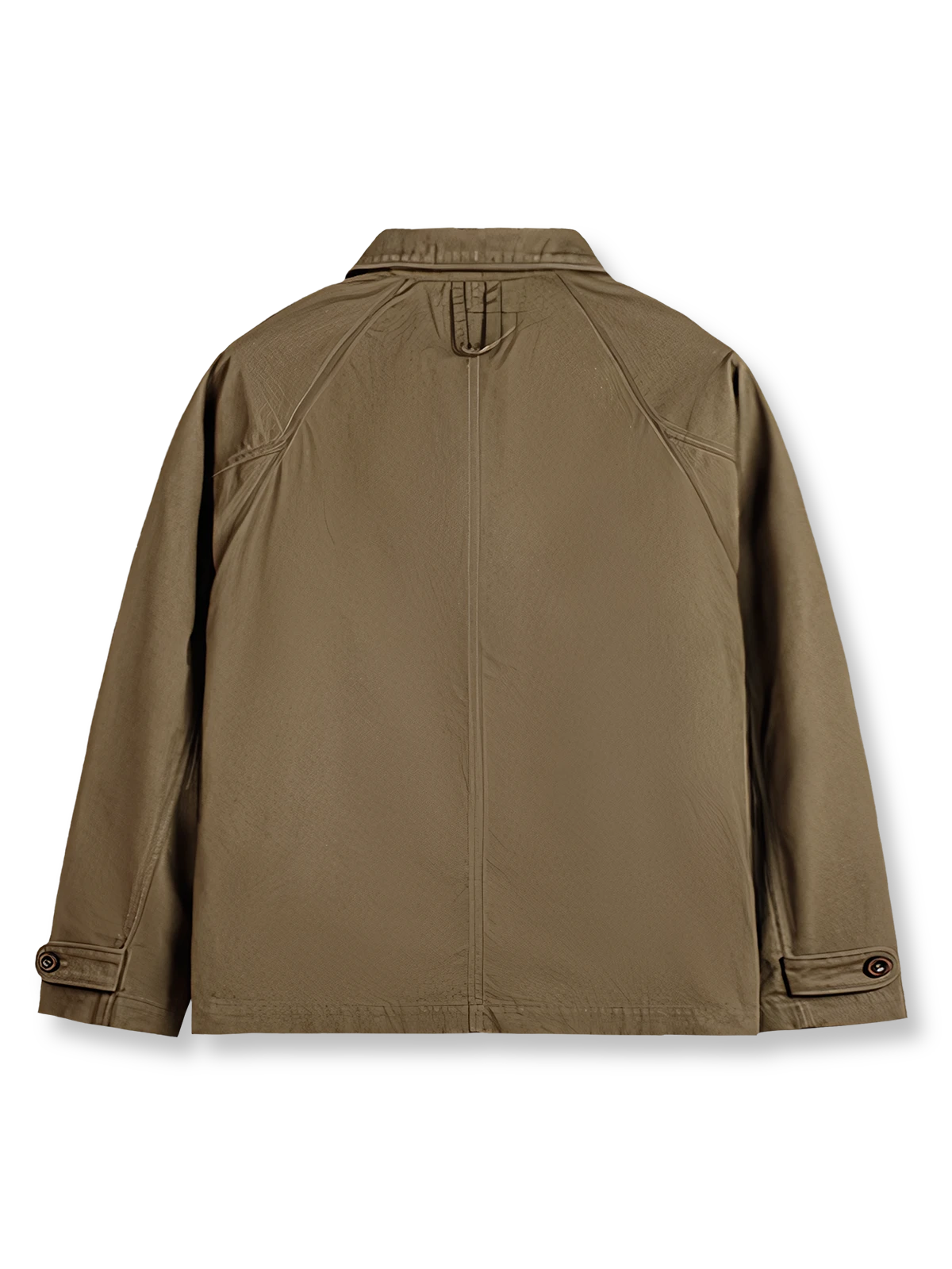 製品画像
消防バックルキャンバスジャケット、ユニークな金属製ロブスタークランプ、ラグランスリーブのゆったりとしたカッティング、伝統的な消防服デザインと精緻な工芸感を融合
詳細画像
金属製ロブスタークランプとラグランスリーブのディテール、背中の中央縫い合わせデザイン、ブラウンコットン素材で厚手で耐久性があり、通気性も確保