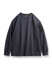 ワッフルグリッド長袖スウェット