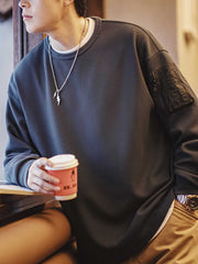 ワッフルグリッド長袖スウェット