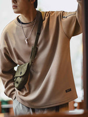 ワッフルグリッド長袖スウェット