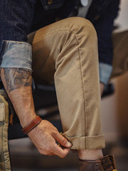 ワークスタイル カーキ スラックス パンツ