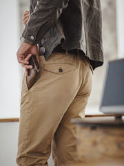 ワークスタイル カーキ スラックス パンツ