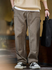 詳細画像
改良型デザインでポケット数を減らしシンプルに、ヴィンテージ感を高める打ち込みリベットとレザーパッチ、100%コットンのキャンバス生地、ウォッシュ加工でレトロな風合いを実現したディテール
モデル画像
快適でスタイリッシュなダブルニー・カーゴパンツ、ワークウェアスタイルとヴィンテージ感を兼ね備えたデザイン、柔らかい手触りで着心地良く、スタイリングが引き立つ