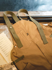 ストレッチ カーキオーバーオール