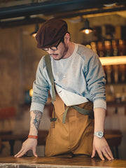 ストレッチ カーキオーバーオール