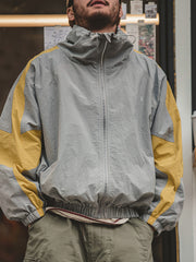 ダブルファスナーデザイン 配色切替 ジャケット