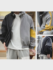 ダブルファスナーデザイン 配色切替 ジャケット