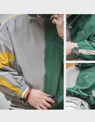 ダブルファスナーデザイン 配色切替 ジャケット