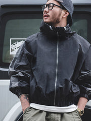 ダブルファスナーデザイン 配色切替 ジャケット