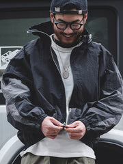 ダブルファスナーデザイン 配色切替 ジャケット