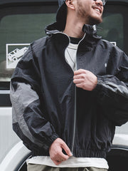 ダブルファスナーデザイン 配色切替 ジャケット