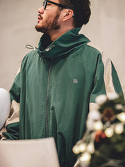 ダブルファスナーデザイン 配色切替 ジャケット