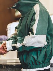 ダブルファスナーデザイン 配色切替 ジャケット