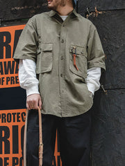 マルチポケットアウトドア半袖シャツ