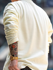 ヘビーウェイト無地クルーネック 長袖Tシャツ