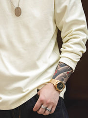 ヘビーウェイト無地クルーネック 長袖Tシャツ