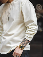 ヘビーウェイト無地クルーネック 長袖Tシャツ