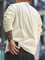 ヘビーウェイト無地クルーネック 長袖Tシャツ