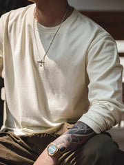 ヘビーウェイト無地クルーネック 長袖Tシャツ