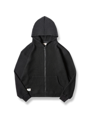 フード付き ワッフルスウェット