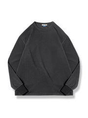 3色 コントラスト フリース長袖Tシャツ