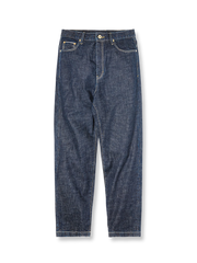 ウォッシュ加工 赤耳 ワイド デニムパンツ