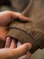 毛織りテクスチャーニットセーター